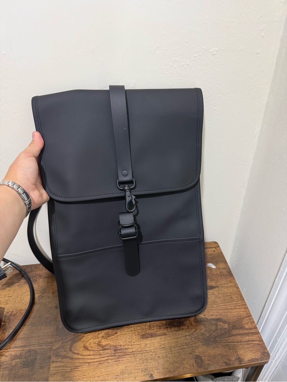 Minimalist Black Men's Backpack